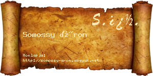 Somossy Áron névjegykártya