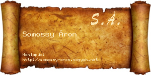 Somossy Áron névjegykártya