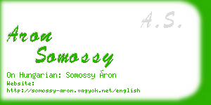 aron somossy business card
